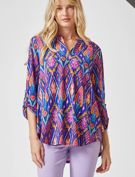 Dear Scarlett Lizzy Top Royal Multi Color