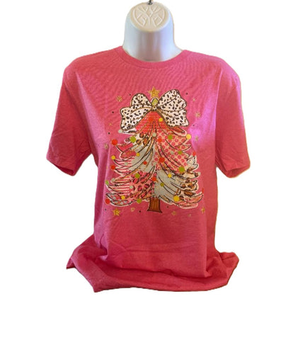 Pink Christmas Tree T-Shirt