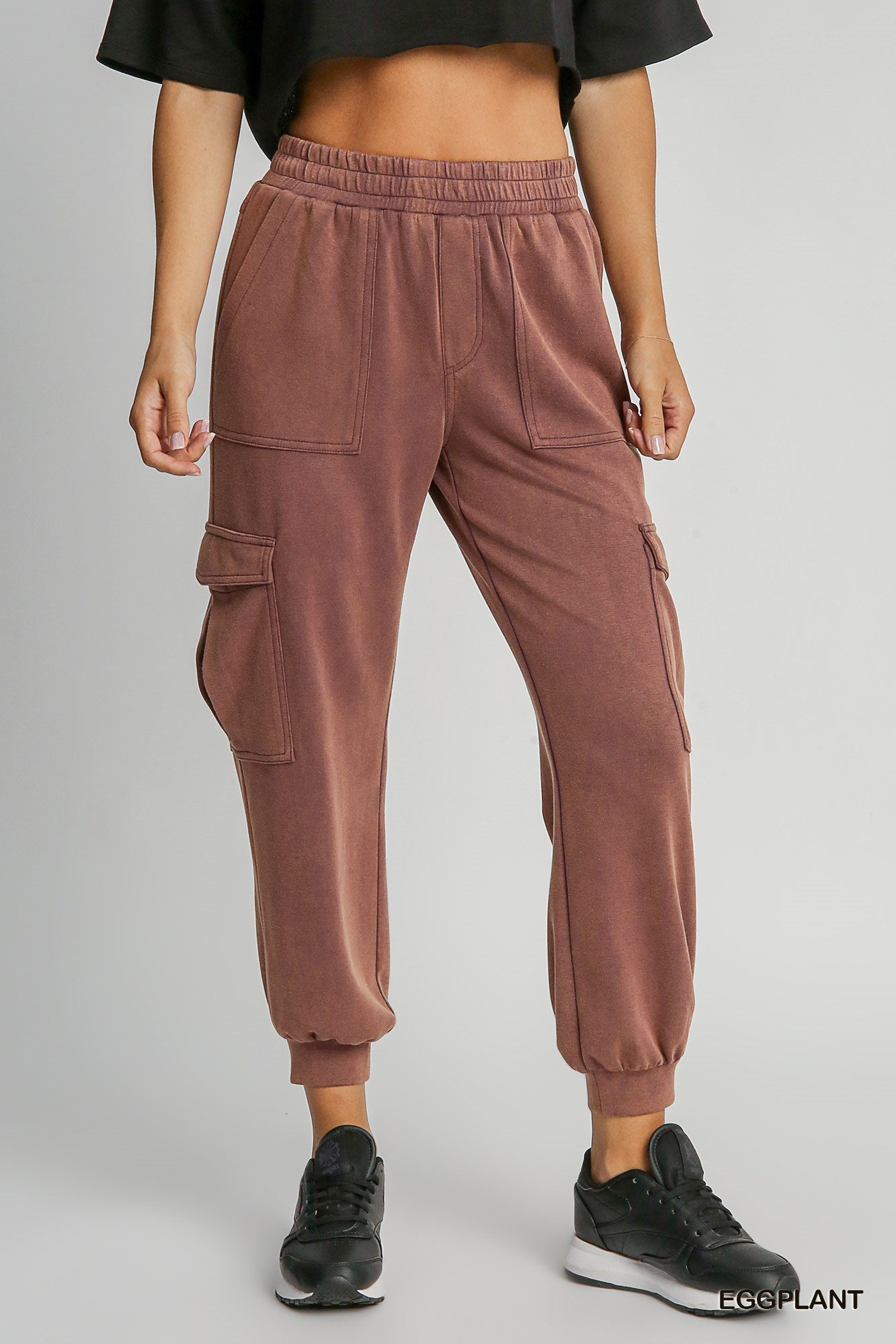 Mineral Washed Cargo Pants Umgee