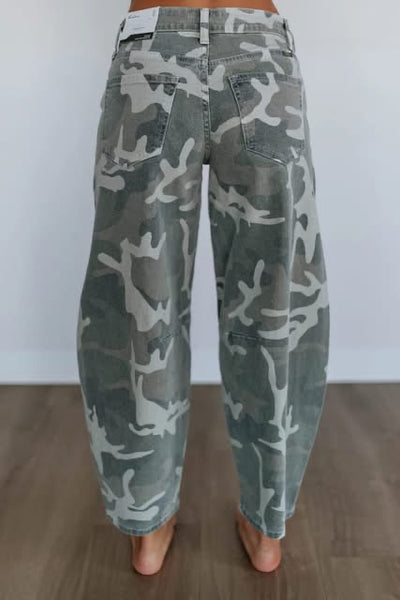 Risen Camo Barrel Jeans