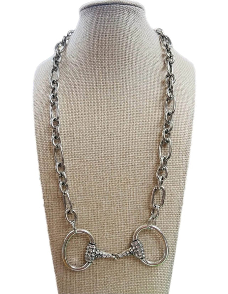 Crystal Snaffle Bit Necklace