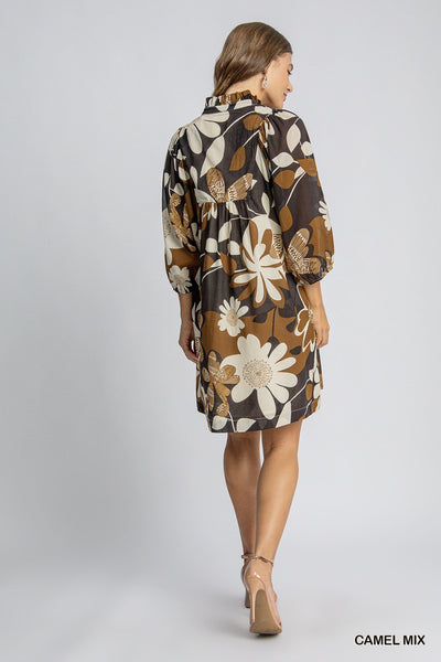 Floral Print Dress By Umgee