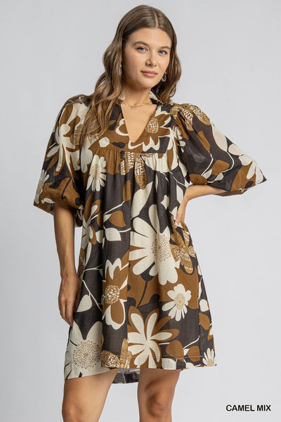 Floral Print Dress By Umgee