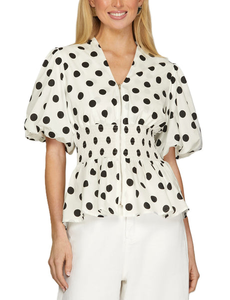 PUFF SLEEVE Top By She & Sky
