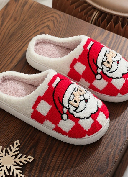Novelty Soft Plush Santa Slippers By Zenana