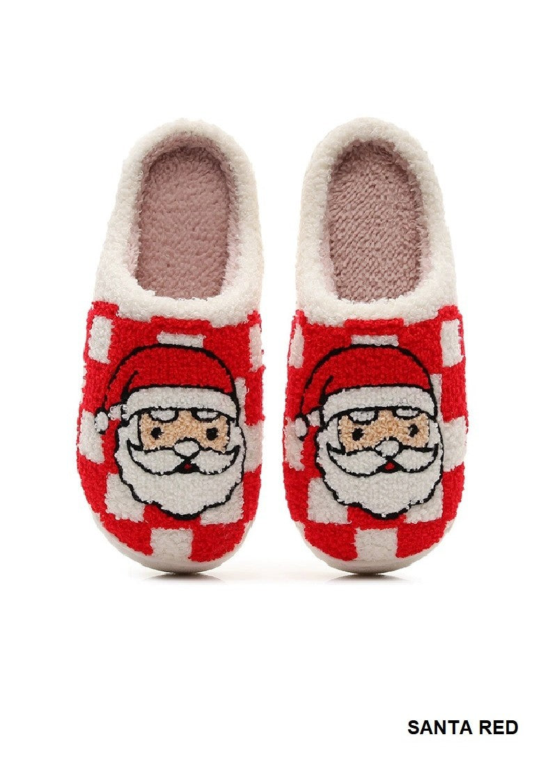 Novelty Soft Plush Santa Slippers By Zenana