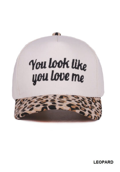 You look like you love me two tone canvas cotton