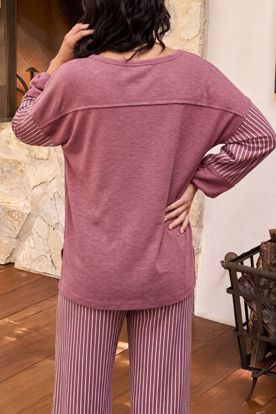 Fall 2026 Patchwork Long Sleeve Top Pocket Pants 2pcs Set