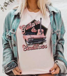 Guitars & Cadillacs T-Shirt with Crystals