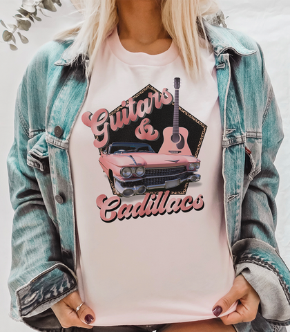 Guitars & Cadillacs T-Shirt with Crystals