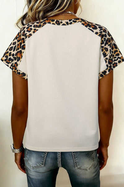 Western Block Leopard Patchwork Button Blouse|1x-4x