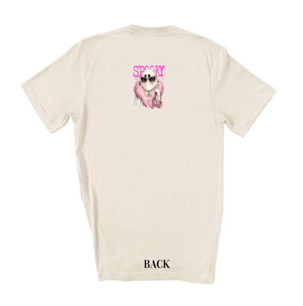 Spooky Ghost Blingy Rhinestone Graphic Tee