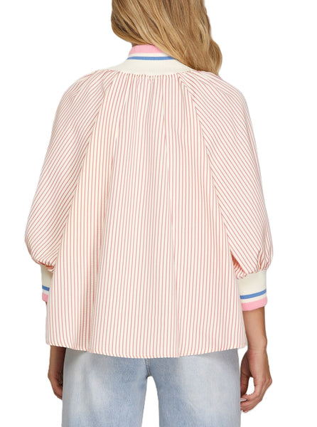 3/4 Sleeve Striped Top By She & Sky