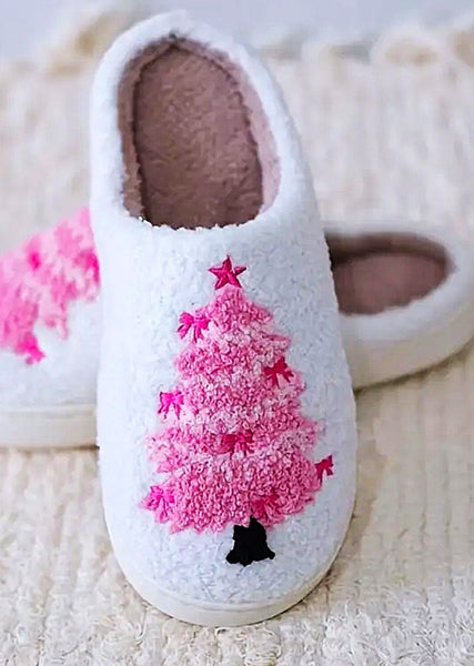 Novelty Soft Plush Christmas Tree Slippers By Zenana