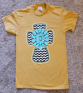 Squash Blossom With Cross T-Shirt