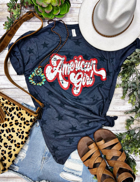 American Girl T-Shirt With Stars