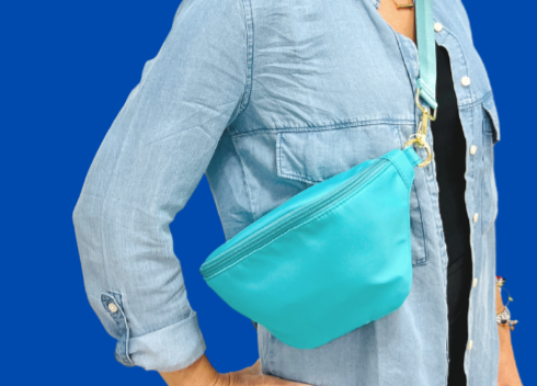 Nylon Sling Hip Bag With Strap