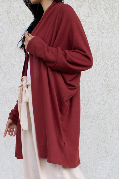 Brushed Hacci Midi Cardigan