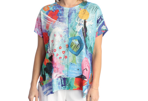 Abstract Tunic Top
