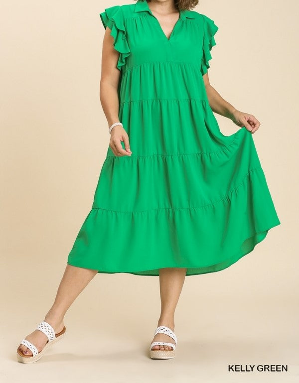 Tiered Midi Dress